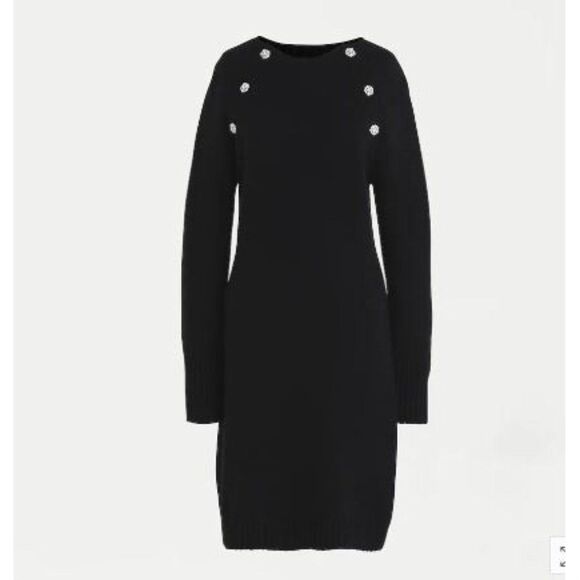 NWOT J Crew Women's Jewel-shoulder Sweater Dress Small S - Picture 1 of 6